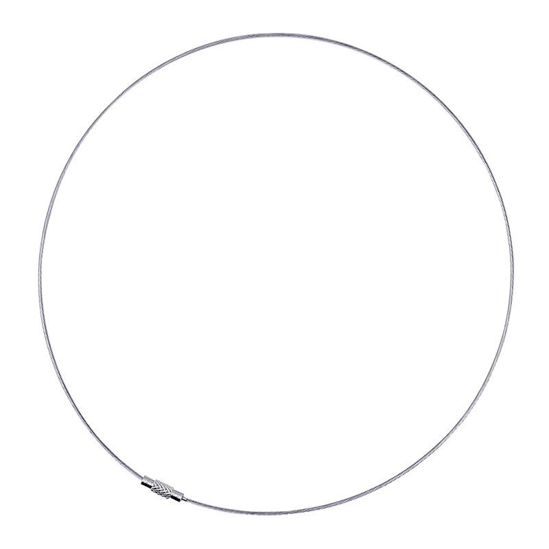 100pcs Stainless Steel Wire Necklace Cord Jewelry Findings for DIY Jewelry Making with Brass Screw Clasp 445x1mm