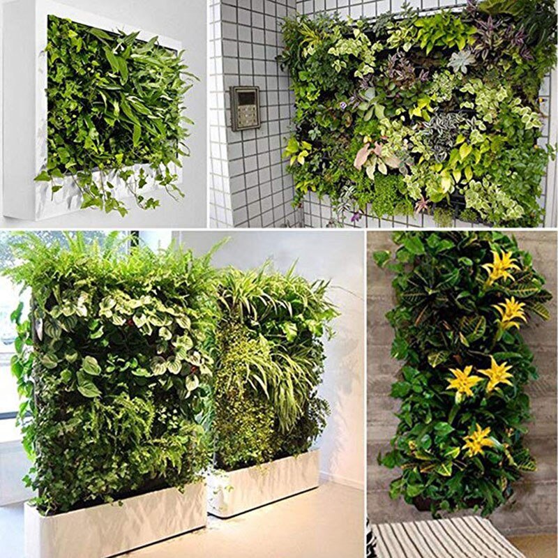 Black Color Wall Hanging Planting Bags 36/72 Pockets Grow Bag Planter Vertical Garden Vegetable Living Garden Bag Home Supplies