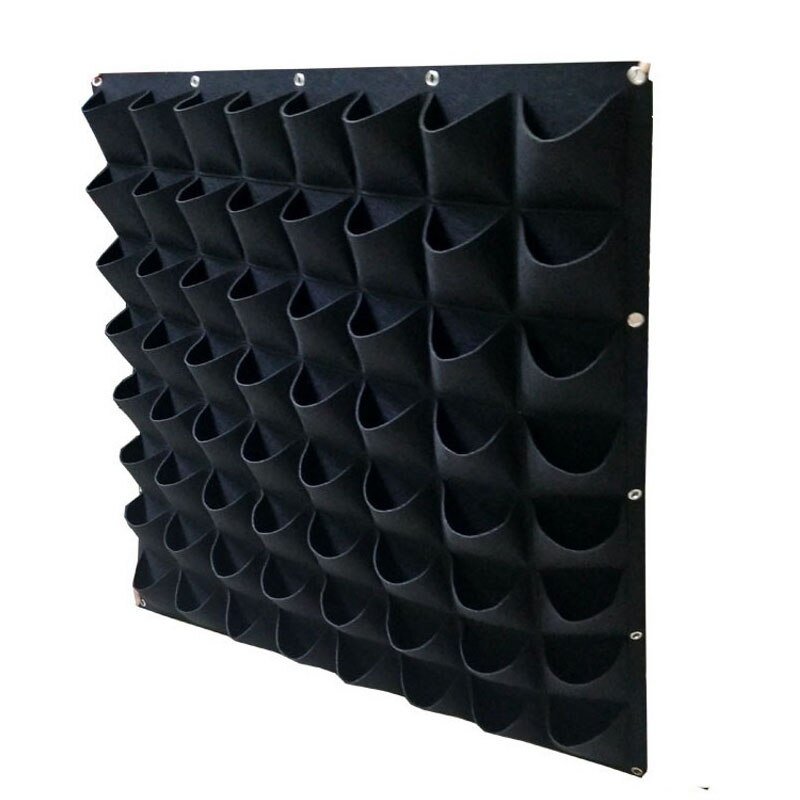 Black Color Wall Hanging Planting Bags 36/72 Pockets Grow Bag Planter Vertical Garden Vegetable Living Garden Bag Home Supplies