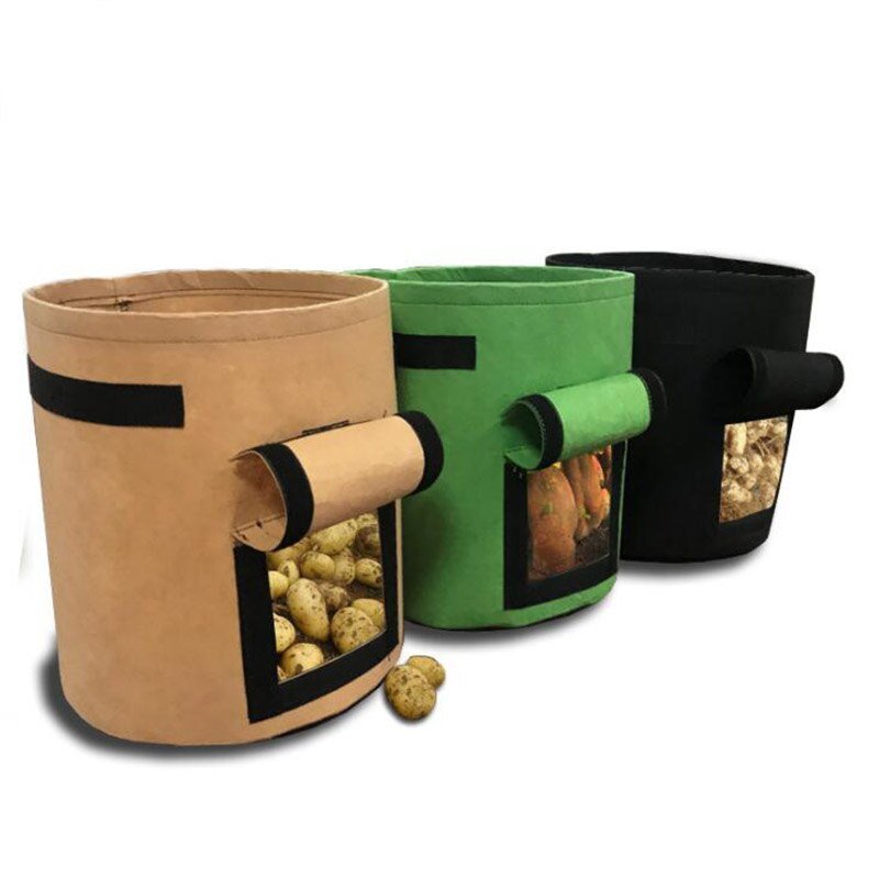 3 size Plant Grow Bags home garden Potato pot greenhouse Vegetable Growing Bags Moisturizing jardin Vertical Garden Bag tools