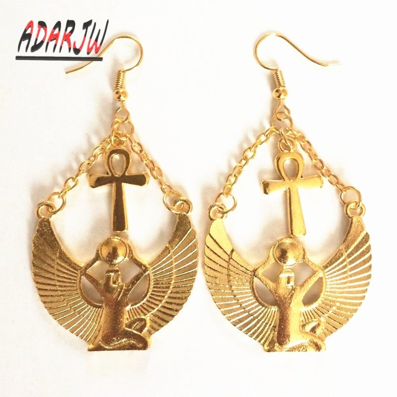 2019 Goddess Isis Ancient Egyptian Earrings Fashion gift for girlfriend Druzzil Ro Egyptian Goddess women Retro pendant classica