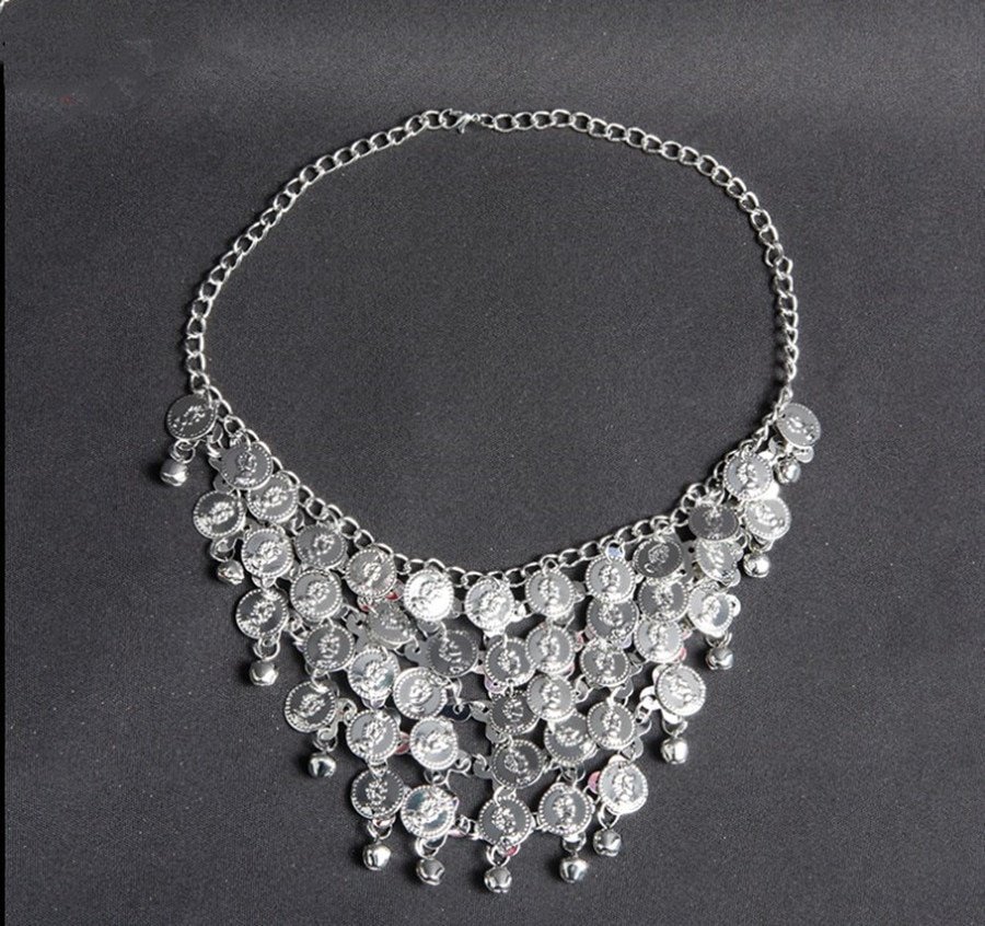 Women's Dripping Metal Headpiece Egyptian Queen Cleopatra Headpiece For Show Gold Headdress Chain Jewelry