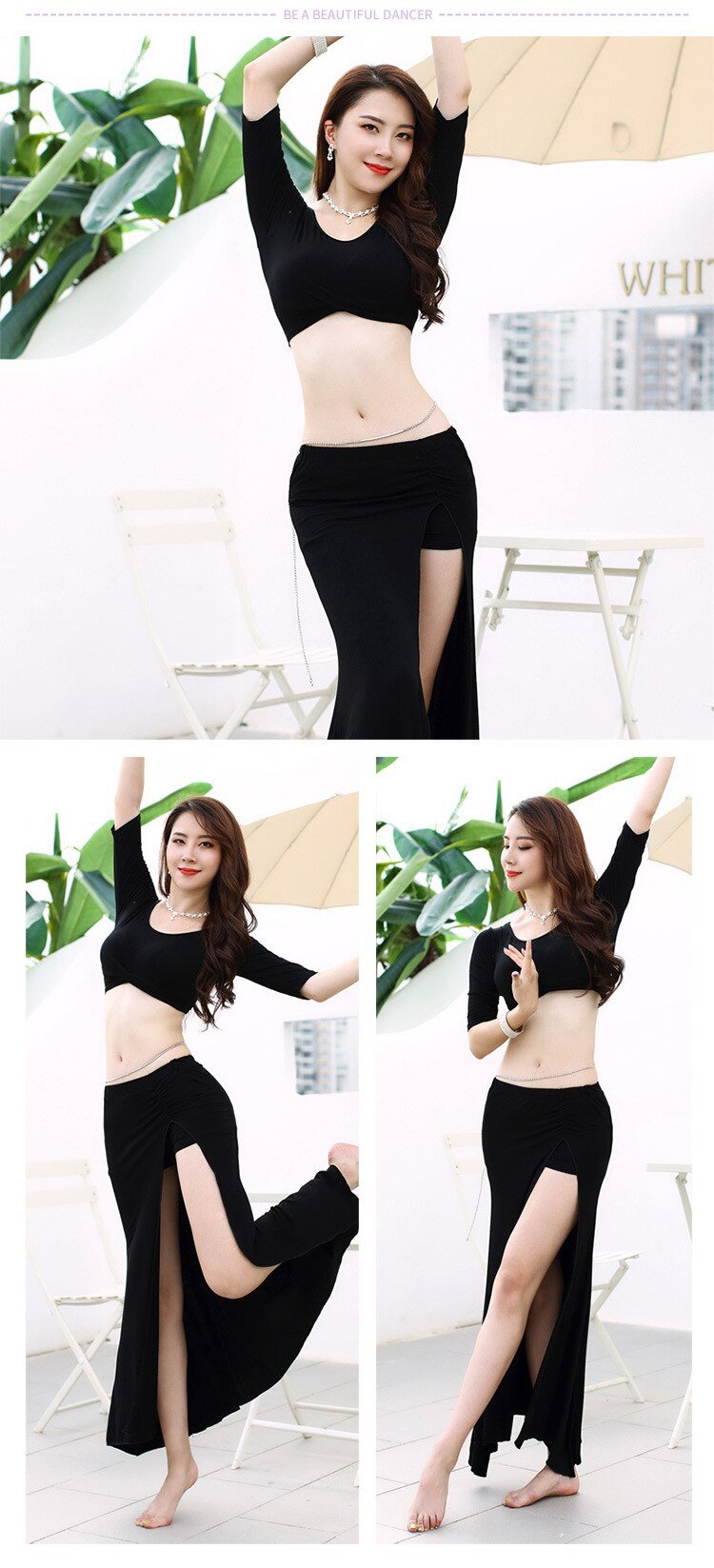 New arrival Women Belly Dance training Clothing Spandex Outfits Girls Costume Bellydance Class Wear Top and Hip Scarf Suit