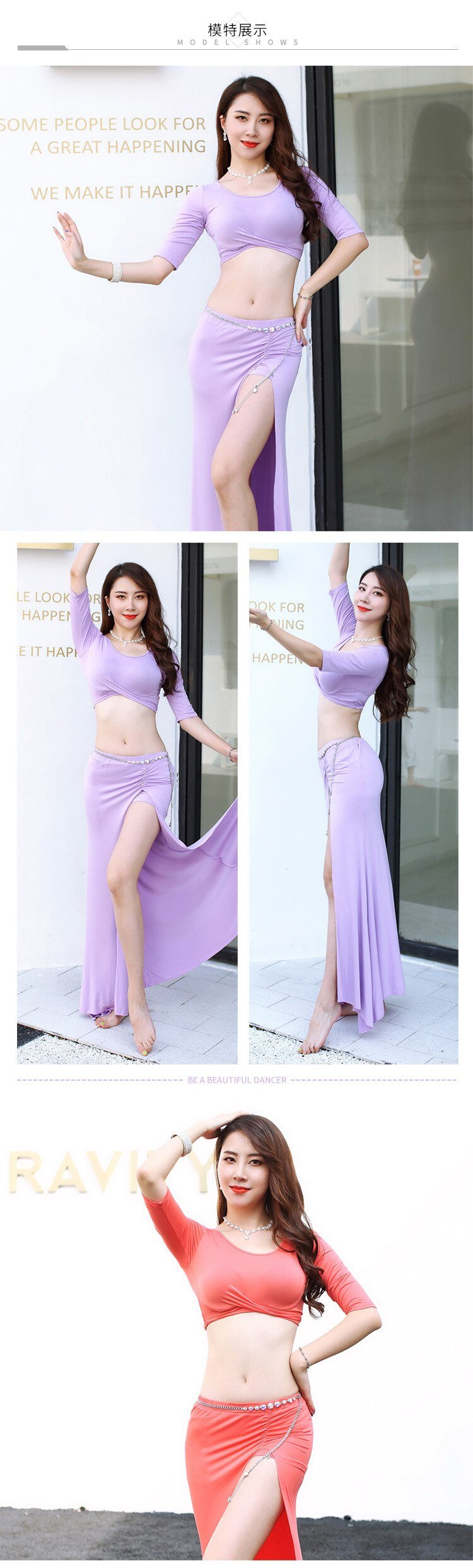 New arrival Women Belly Dance training Clothing Spandex Outfits Girls Costume Bellydance Class Wear Top and Hip Scarf Suit