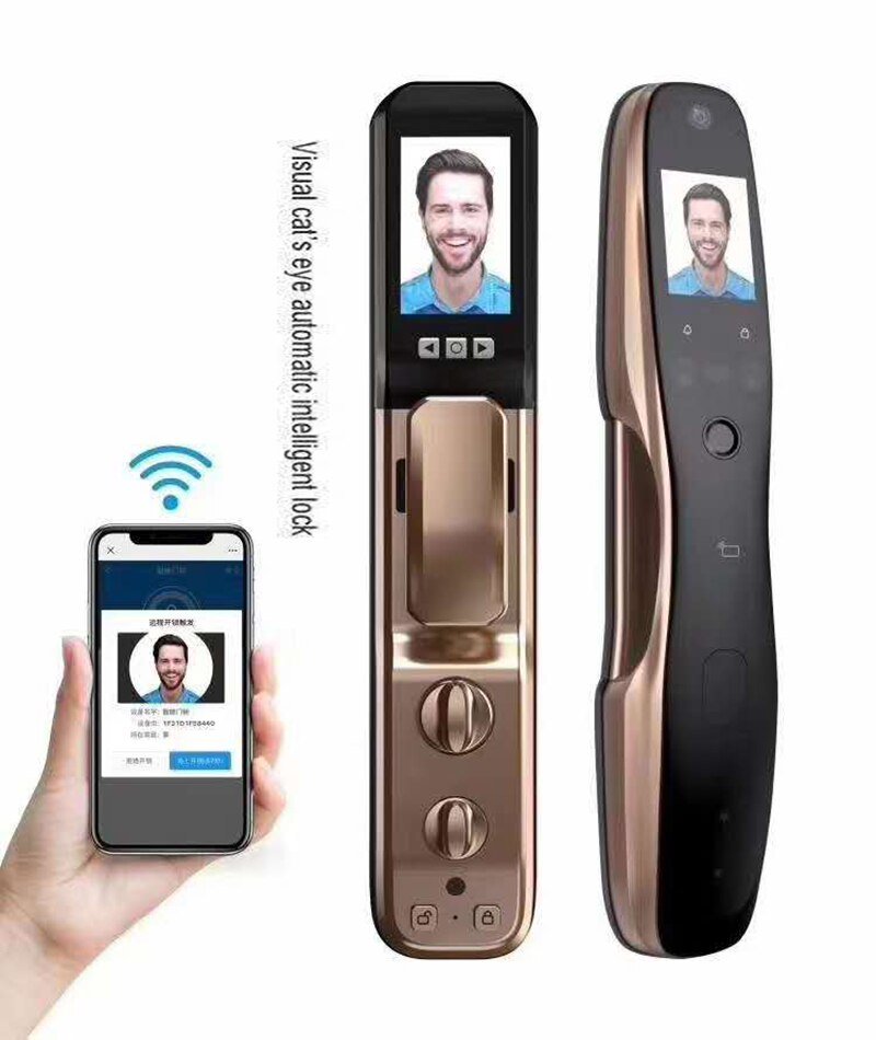 Smart Gezicht Vingerafdruk Deurslot Beveiliging Gezicht & Camera Monitor Intelligente Lock Biometrische Elektronische Deurslot Met App Unlock