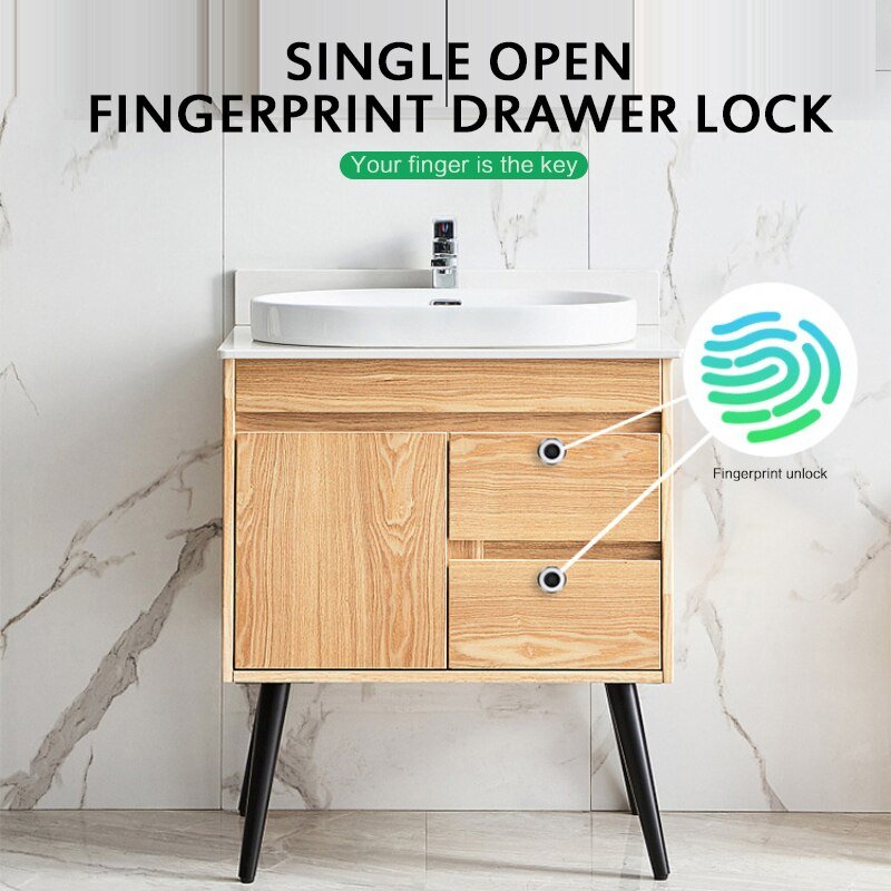 1Pcs Vingerafdruk Slot 0.5 Tweede Quick Unlock Lade Digitale Lock Smart Keyless Hangsloten Deur Usb Oplaadbare Familie Veiligheid