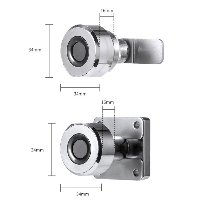 1Pcs Vingerafdruk Slot 0.5 Tweede Quick Unlock Lade Digitale Lock Smart Keyless Hangsloten Deur Usb Oplaadbare Familie Veiligheid
