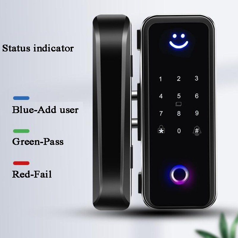 Glas Deurslot Bluetooth Wifi Gateway Ttlock Vingerafdruk Wachtwoord Elektrische Digitale Lock Alexa Google Houten Smart Deurslot Glas Deurslot Bluetooth Wifi Gateway Ttlock Vingerafdruk Wachtwoord Elektrische Digitale Lock Alexa Google Houten Smart Deurslot