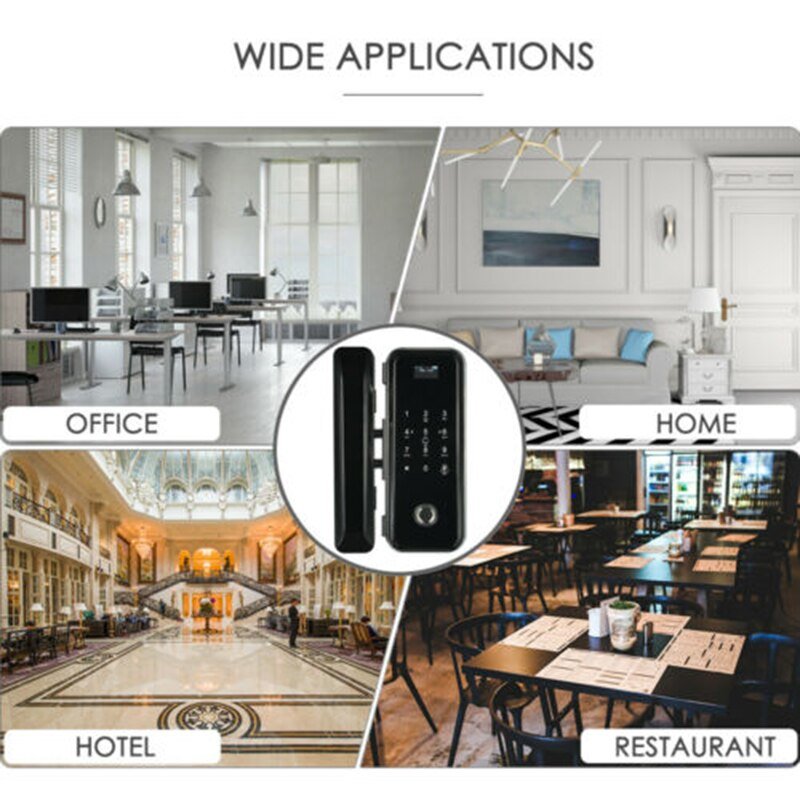 Glas Deurslot Bluetooth Wifi Gateway Ttlock Vingerafdruk Wachtwoord Elektrische Digitale Lock Alexa Google Houten Smart Deurslot Glas Deurslot Bluetooth Wifi Gateway Ttlock Vingerafdruk Wachtwoord Elektrische Digitale Lock Alexa Google Houten Smart Deurslot