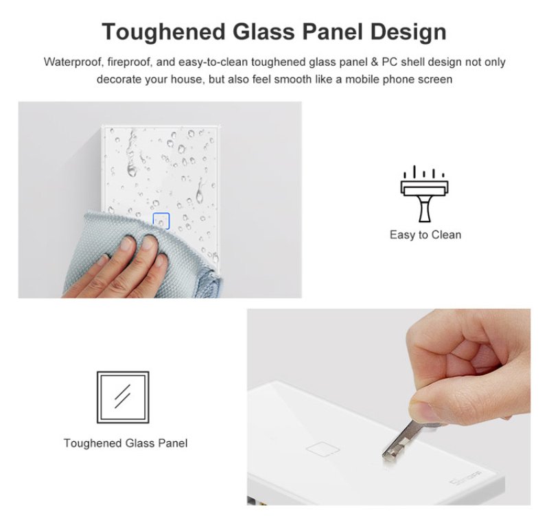 Sonoff T1 T2 T3 Werken Met Google Home Alexa Ons Smart Home Wifi Rf Afstandsbediening Muur Lichtschakelaar Panel muur Touch Light Switch Sonoff T1 T2 T3 Werken Met Google Home Alexa Ons Smart Home Wifi Rf Afstandsbediening Muur Lichtschakelaar Panel muur Touch Light Switch