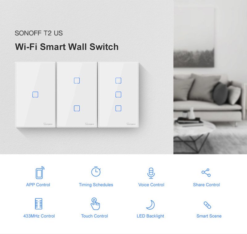 Sonoff T1 T2 T3 Werken Met Google Home Alexa Ons Smart Home Wifi Rf Afstandsbediening Muur Lichtschakelaar Panel muur Touch Light Switch Sonoff T1 T2 T3 Werken Met Google Home Alexa Ons Smart Home Wifi Rf Afstandsbediening Muur Lichtschakelaar Panel muur Touch Light Switch