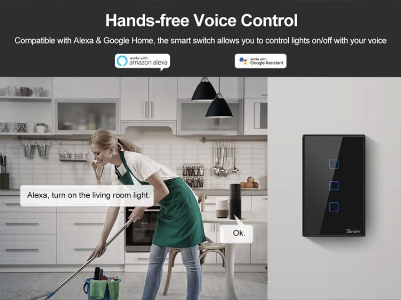 Sonoff T1 T2 T3 Werken Met Google Home Alexa Ons Smart Home Wifi Rf Afstandsbediening Muur Lichtschakelaar Panel muur Touch Light Switch Sonoff T1 T2 T3 Werken Met Google Home Alexa Ons Smart Home Wifi Rf Afstandsbediening Muur Lichtschakelaar Panel muur Touch Light Switch