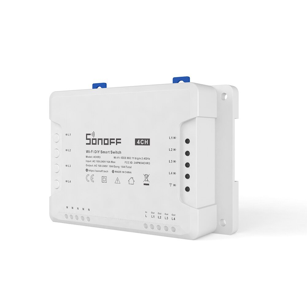 Sonoff 4CH R3 Wifi Schakelaar 4 Gang Diy Smart Switch App Afstandsbediening Schakelaar Draadloze Smart Home Controller Werkt Met Alexa goole Thuis