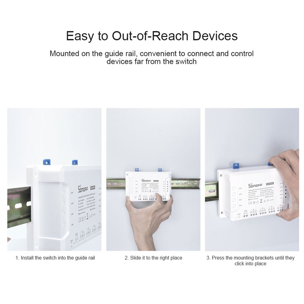 Sonoff 4CH R3 Wifi Schakelaar 4 Gang Diy Smart Switch App Afstandsbediening Schakelaar Draadloze Smart Home Controller Werkt Met Alexa goole Thuis