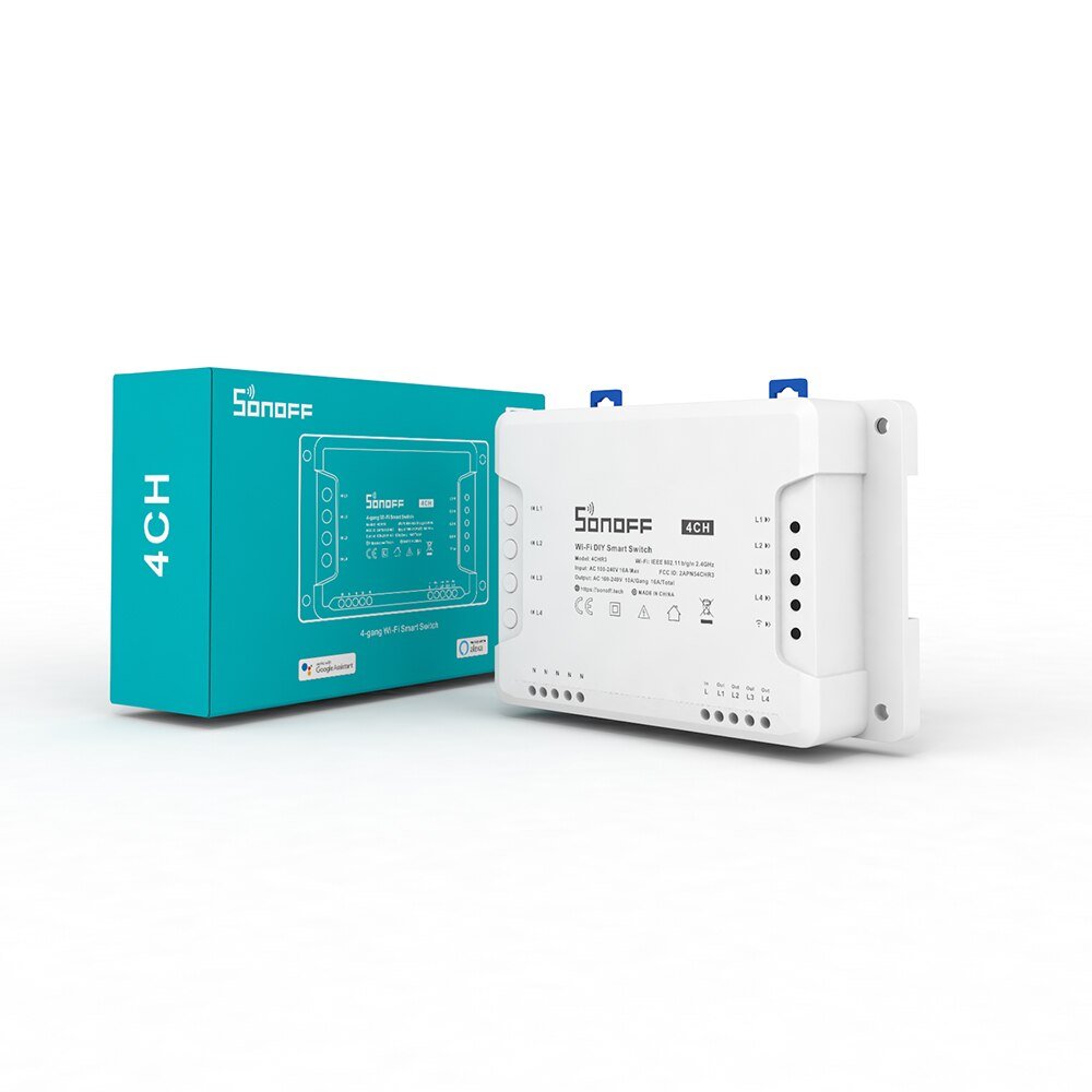 Sonoff 4CH R3 Wifi Schakelaar 4 Gang Diy Smart Switch App Afstandsbediening Schakelaar Draadloze Smart Home Controller Werkt Met Alexa goole Thuis