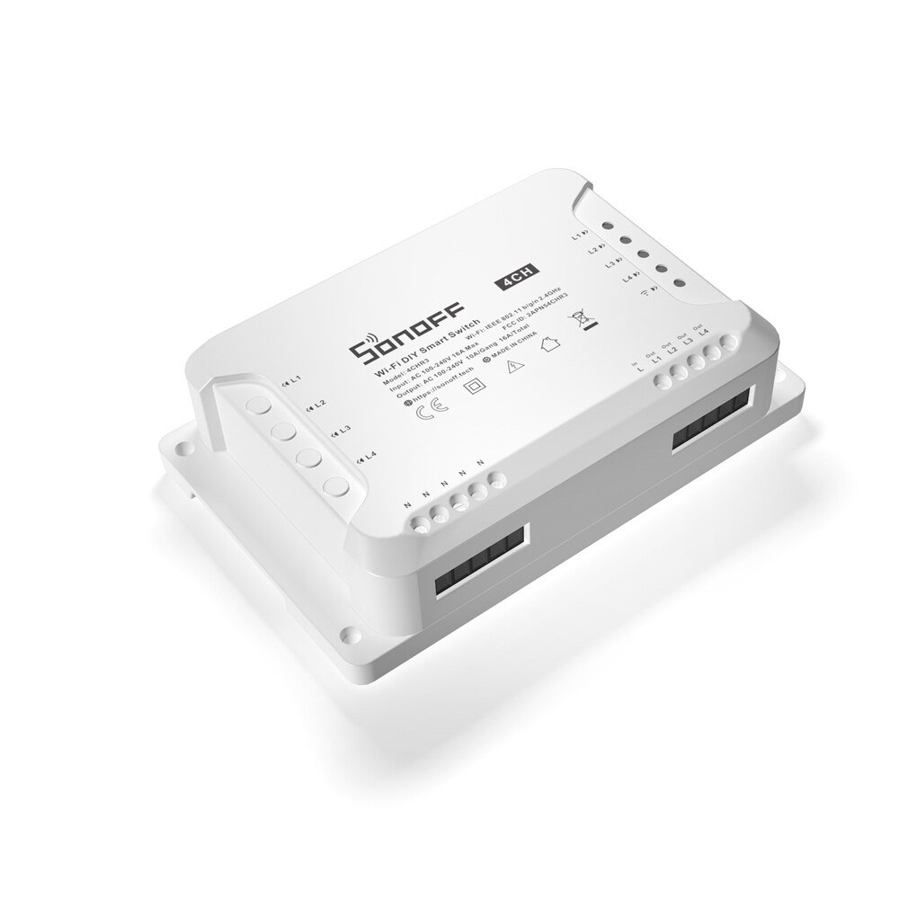Sonoff 4CH R3 Wifi Schakelaar 4 Gang Diy Smart Switch App Afstandsbediening Schakelaar Draadloze Smart Home Controller Werkt Met Alexa goole Thuis