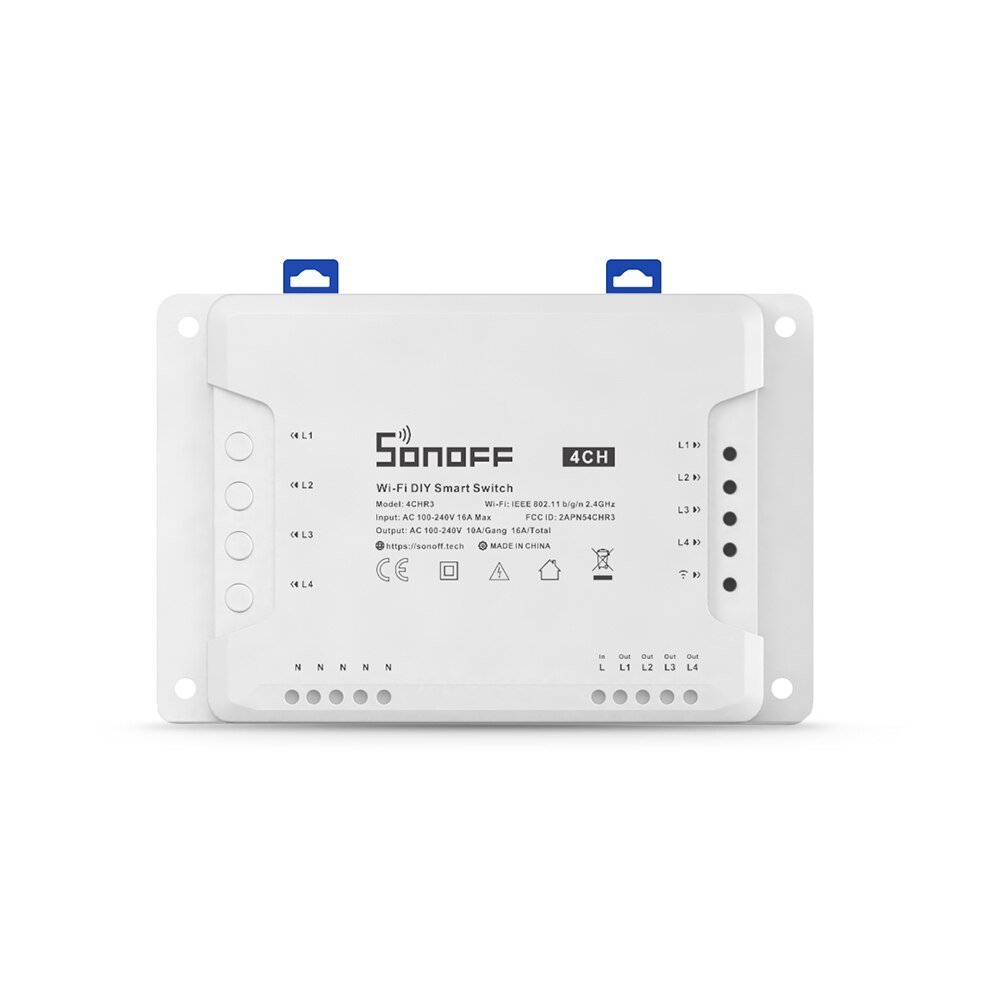Sonoff 4CH R3 Wifi Schakelaar 4 Gang Diy Smart Switch App Afstandsbediening Schakelaar Draadloze Smart Home Controller Werkt Met Alexa goole Thuis