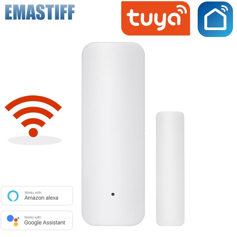 Tuya Smart Wifi Deur Sensor Deur Open/Gesloten Detectoren Wifi App Kennisgeving Alert Security Alarm Ondersteuning Alexa Google Thuis