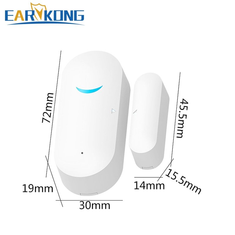 Tuya Smart Wifi Deur Sensor Deur Open/Gesloten Detectoren Wifi Home Alarm Compatibel Met Alexa Google Home Tuya App