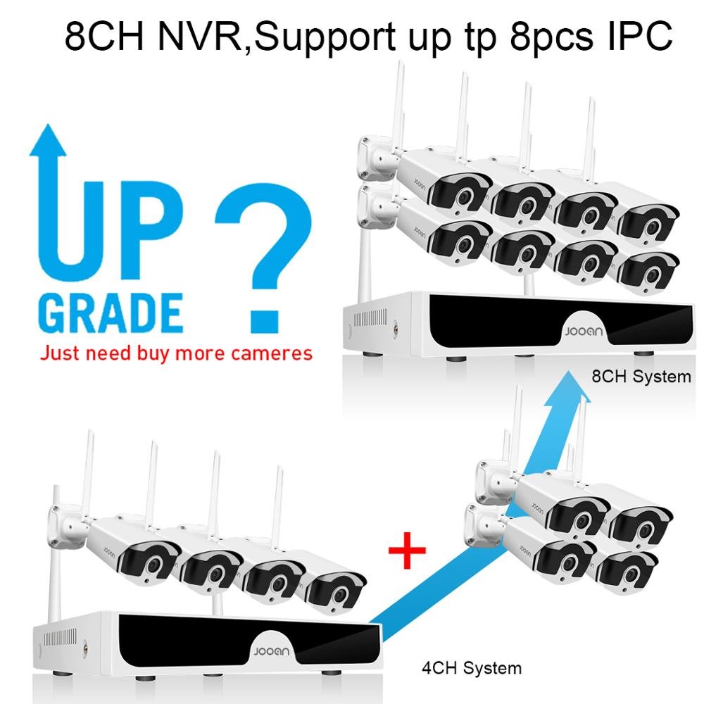 Jooan 8CH Nvr Hd 3MP Cctv Camera Systeem Audio Record Outdoor P2P Wifi Ip Security Camera Set Video Surveillance Kit