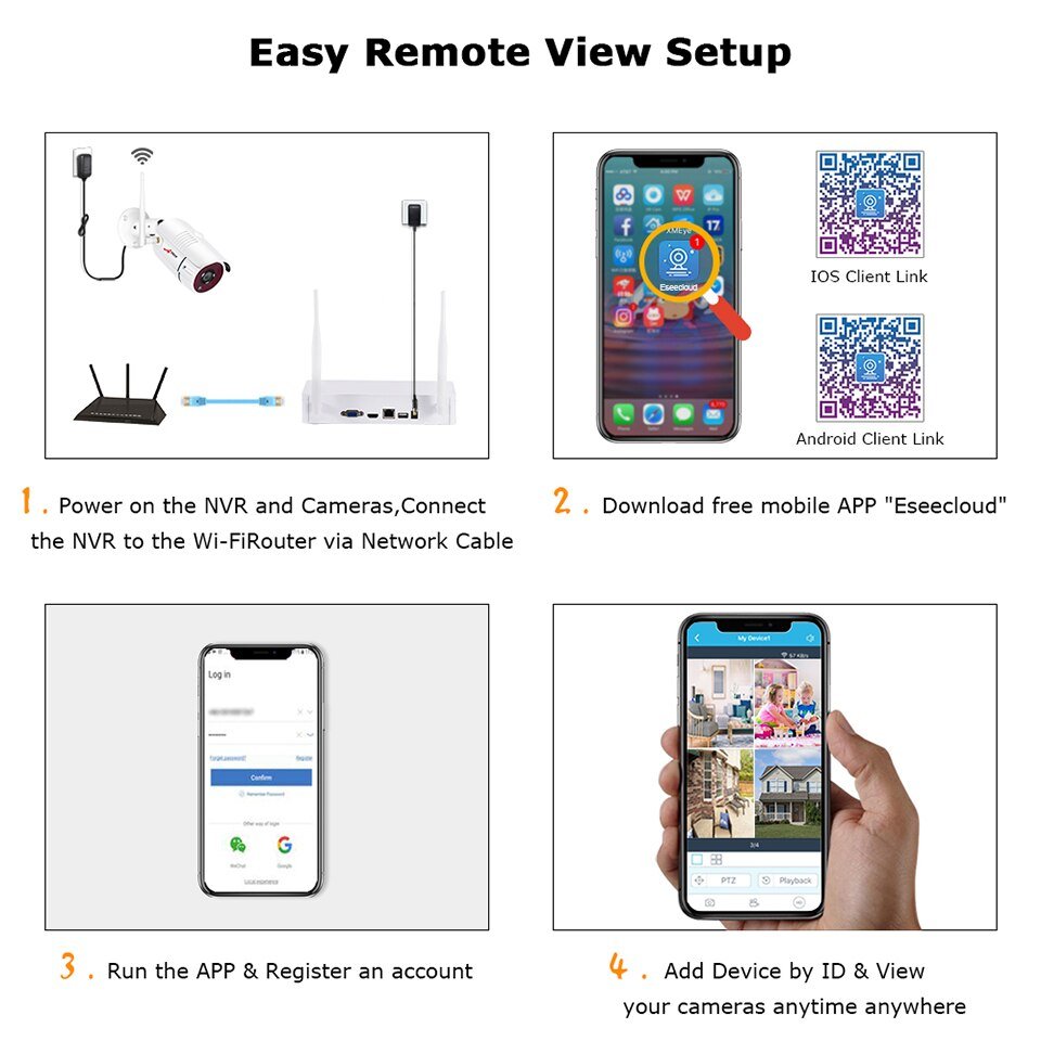 Anran Draadloze 2MP Cctv Draadloze Systeem Nvr Kit Outdoor P2P Wifi Ip Security Camera Set Video Surveillance Kit Nachtzicht Anran Draadloze 2MP Cctv Draadloze Systeem Nvr Kit Outdoor P2P Wifi Ip Security Camera Set Video Surveillance Kit Nachtzicht