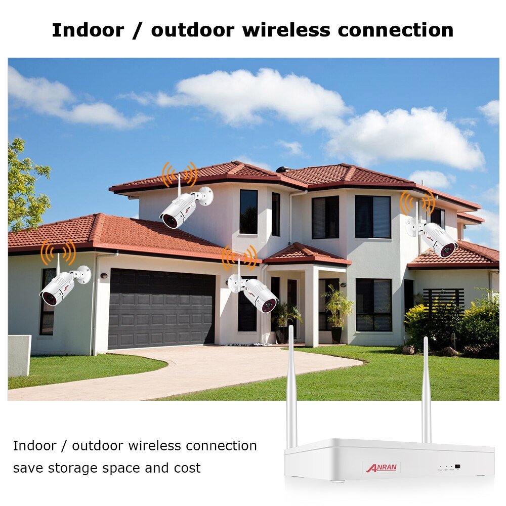 Anran Draadloze 2MP Cctv Draadloze Systeem Nvr Kit Outdoor P2P Wifi Ip Security Camera Set Video Surveillance Kit Nachtzicht Anran Draadloze 2MP Cctv Draadloze Systeem Nvr Kit Outdoor P2P Wifi Ip Security Camera Set Video Surveillance Kit Nachtzicht