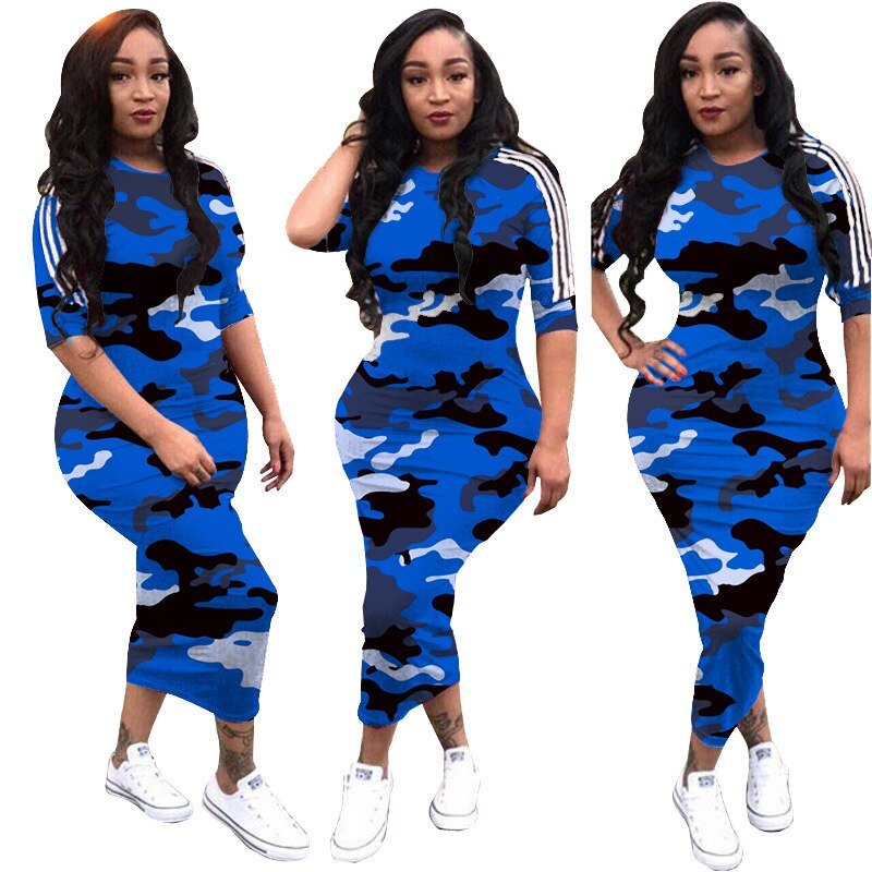 VAZN Autumn Hot Fashion 2018 Women Solid 6-Colors Dress Casual O-Neck Half Sleeve Dress Ladies Bodycon Hollow Out Dress SY8221