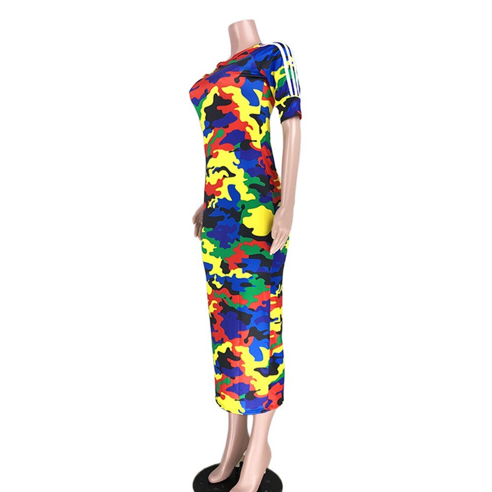VAZN Autumn Hot Fashion 2018 Women Solid 6-Colors Dress Casual O-Neck Half Sleeve Dress Ladies Bodycon Hollow Out Dress SY8221