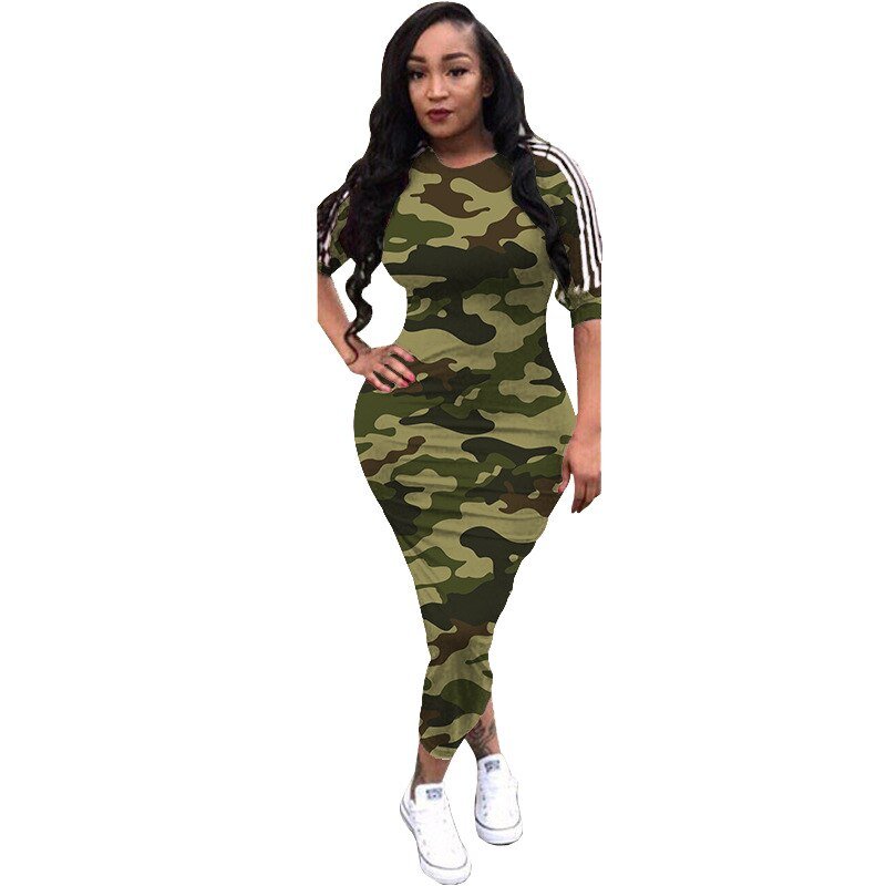 VAZN Autumn Hot Fashion 2018 Women Solid 6-Colors Dress Casual O-Neck Half Sleeve Dress Ladies Bodycon Hollow Out Dress SY8221