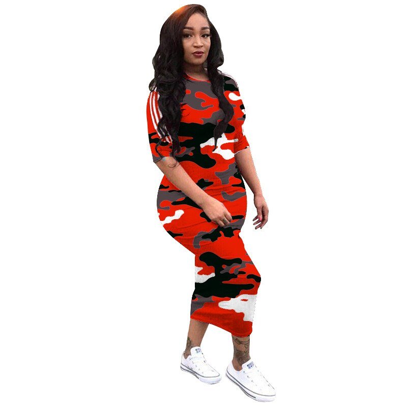 VAZN Autumn Hot Fashion 2018 Women Solid 6-Colors Dress Casual O-Neck Half Sleeve Dress Ladies Bodycon Hollow Out Dress SY8221
