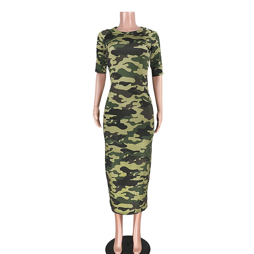 VAZN Autumn Hot Fashion 2018 Women Solid 6-Colors Dress Casual O-Neck Half Sleeve Dress Ladies Bodycon Hollow Out Dress SY8221