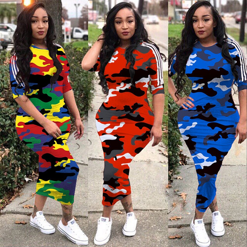 VAZN Autumn Hot Fashion 2018 Women Solid 6-Colors Dress Casual O-Neck Half Sleeve Dress Ladies Bodycon Hollow Out Dress SY8221