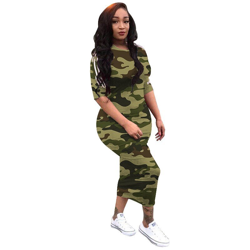VAZN Autumn Hot Fashion 2018 Women Solid 6-Colors Dress Casual O-Neck Half Sleeve Dress Ladies Bodycon Hollow Out Dress SY8221