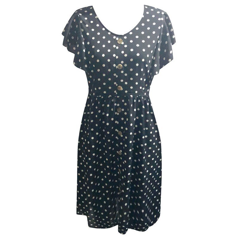 JAYCOSIN 2019 New Summer Women Dress Print Button Sleeveless Pleated Evening Party Club Dress Beach Dresses Vestido je30