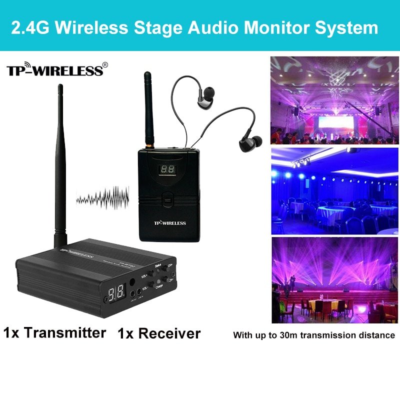 TP wireless In Ear Monitor System 2.4GHz Professional Digital Stage Audio Stage music Ear Return Stage