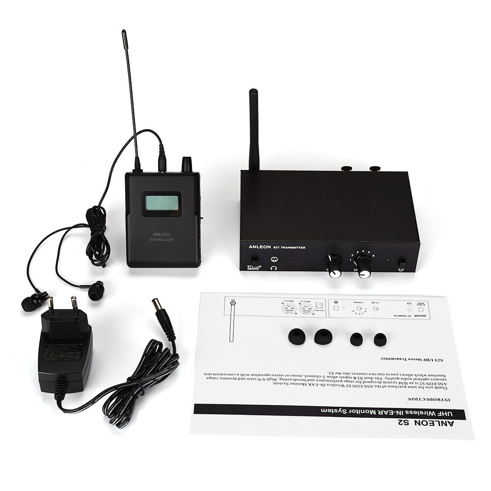 Original For ANLEON S2 UHF Stereo Wireless Monitor System 670-680MHZ 100-240V Professional Digital Stage In-Ear Monitor System