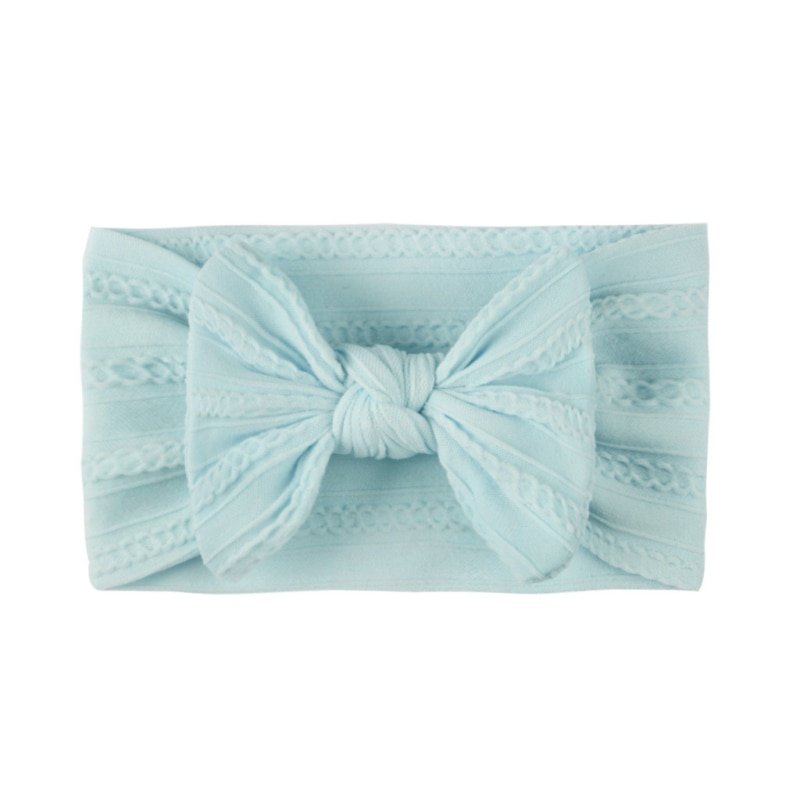 1pc Braid Nylon Bow Headbands,Cable Knit Solid Wide Nylon Headbands Turban, Baby Girls Head Wrap Hair Accessories TXTB1