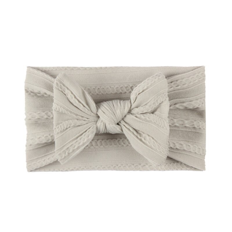1pc Braid Nylon Bow Headbands,Cable Knit Solid Wide Nylon Headbands Turban, Baby Girls Head Wrap Hair Accessories TXTB1