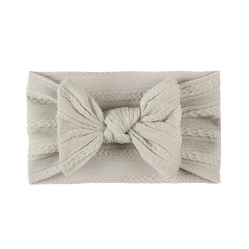 1pc Braid Nylon Bow Headbands,Cable Knit Solid Wide Nylon Headbands Turban, Baby Girls Head Wrap Hair Accessories TXTB1