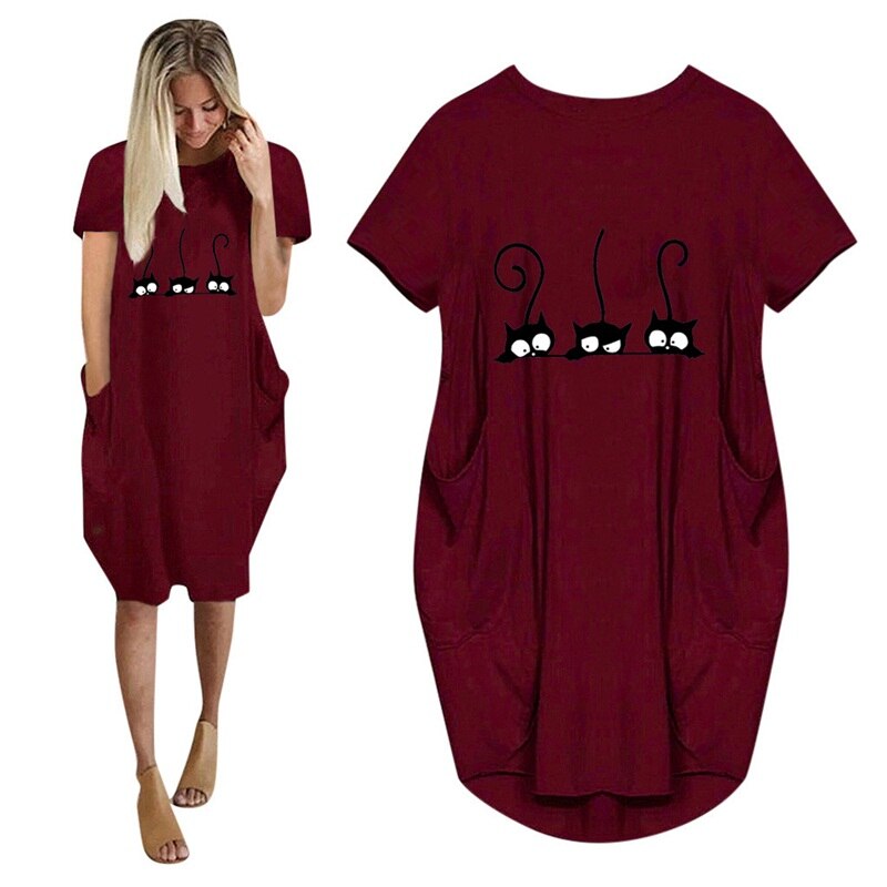 Casual summer womens dresses pink bing VOGUE black pocket dress cotton midi oversize plus size 5XL streetwear fall robes jurk Casual summer womens dresses pink bing VOGUE black pocket dress cotton midi oversize plus size 5XL streetwear fall robes jurk