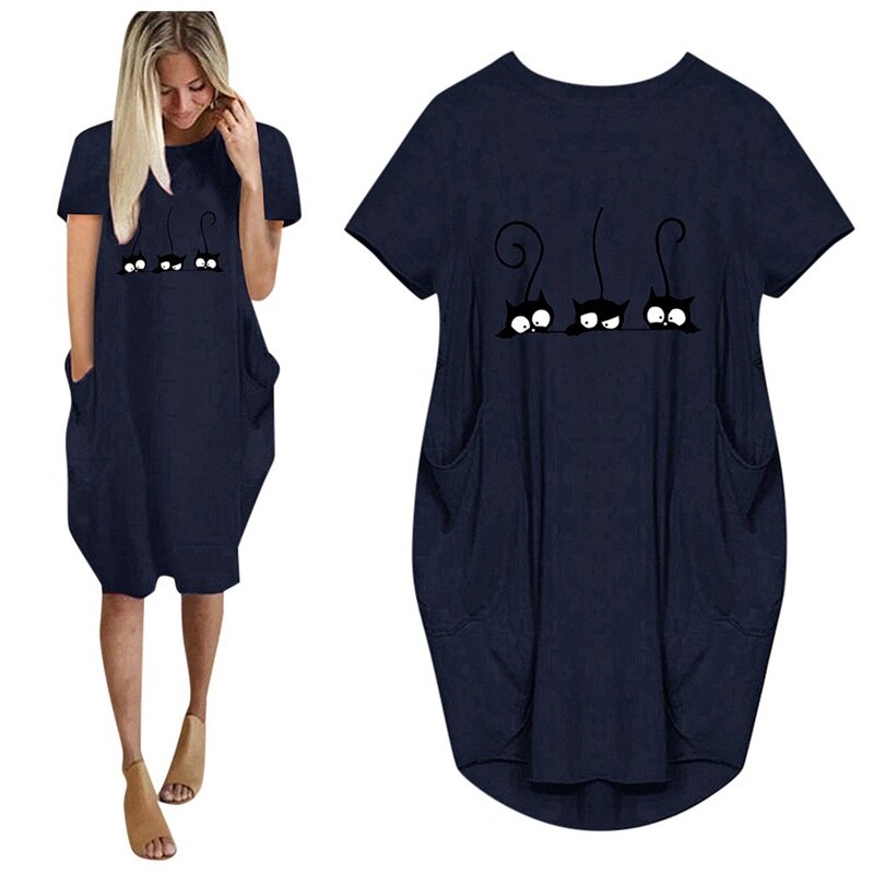 Casual summer womens dresses pink bing VOGUE black pocket dress cotton midi oversize plus size 5XL streetwear fall robes jurk Casual summer womens dresses pink bing VOGUE black pocket dress cotton midi oversize plus size 5XL streetwear fall robes jurk