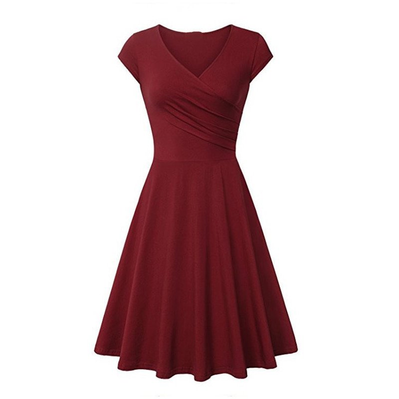 SINGRAIN Summer women dresses 2019 V-neck bodycon casual dress elastic cotton sexy sundress beach holiday plus size party dresse