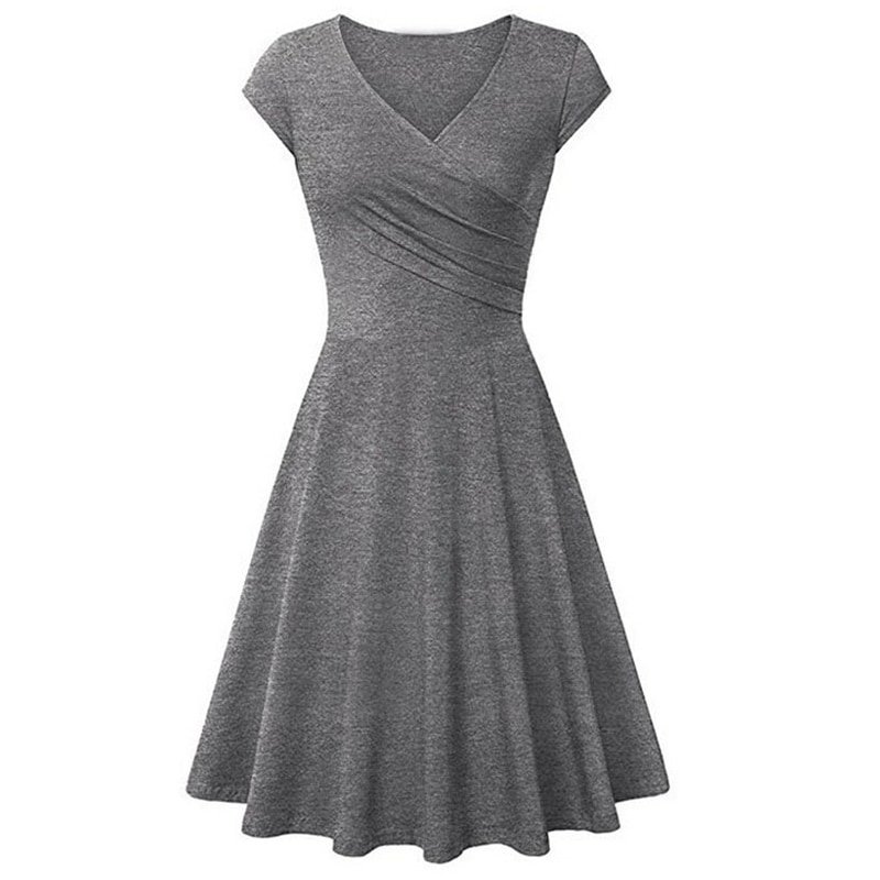 SINGRAIN Summer women dresses 2019 V-neck bodycon casual dress elastic cotton sexy sundress beach holiday plus size party dresse