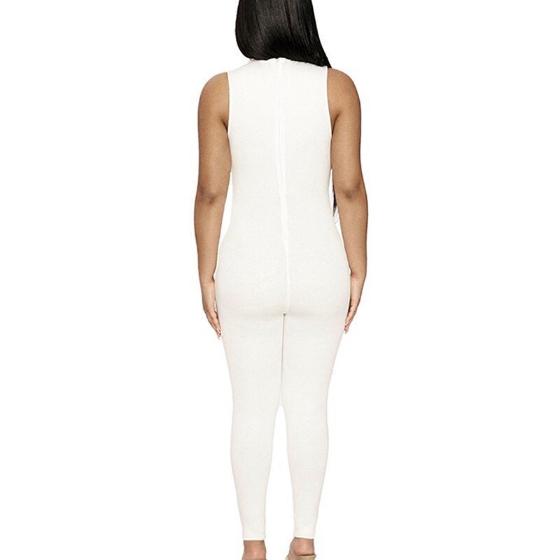 Women Sport Jumpsuit High Waist Sexy Bodysuit Halter Top Backless Skinny Bandage Playsuit Fitness Gym Overalls Woman Clothes
