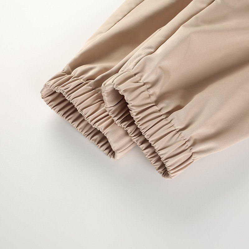 Vangull New Khaki Rompers Womens Jumpsuit Long Elegant Zipper Pockets Sleeveless Adjusted Strap High Waist Cotton Fashion Summer
