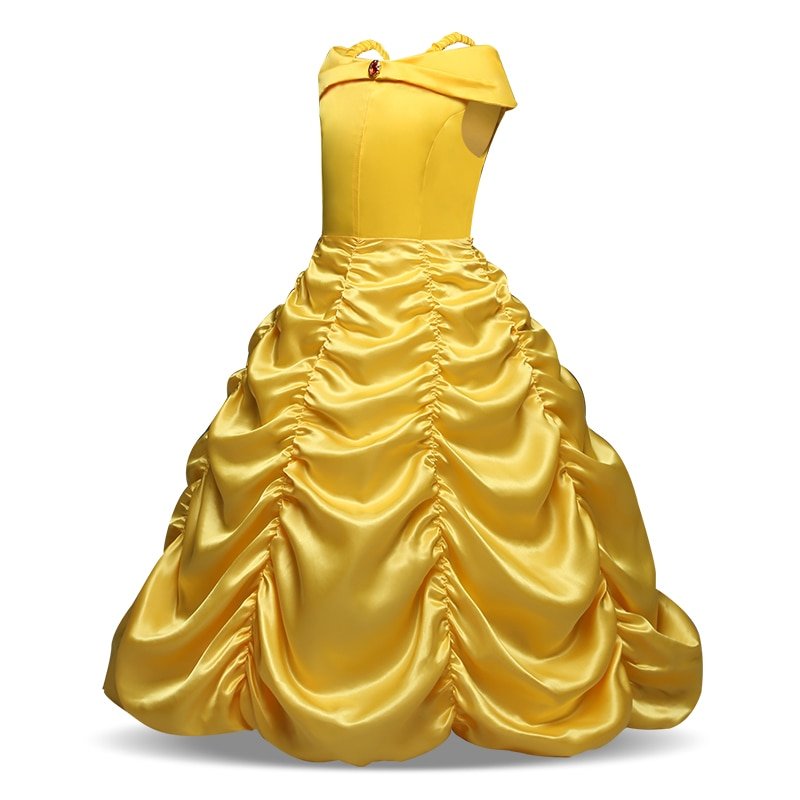 Cosplay Belle Princess Dresses for girls Beauty and the beast Costume Kids Birthday dress Children Halloween Girls Clothing