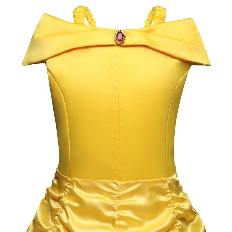 Cosplay Belle Princess Dresses for girls Beauty and the beast Costume Kids Birthday dress Children Halloween Girls Clothing
