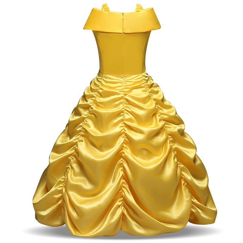 Cosplay Belle Princess Dresses for girls Beauty and the beast Costume Kids Birthday dress Children Halloween Girls Clothing