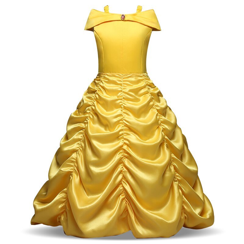 Cosplay Belle Princess Dresses for girls Beauty and the beast Costume Kids Birthday dress Children Halloween Girls Clothing