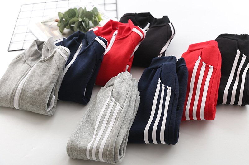 Children's Clothing 2020 Autumn and Winter Long-sleeved Plus Velvet Boys and Girls Zipper Casual Suit Two-piece Sports Set Children's Clothing 2020 Autumn and Winter Long-sleeved Plus Velvet Boys and Girls Zipper Casual Suit Two-piece Sports Set